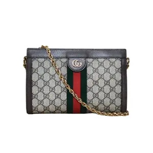 Pre-owned GUCCI PVC Tote Bags Ophidia clip bag, small size 26, monogram gold buckle