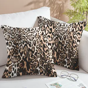 [Popular Choice]2 Pack, pillow cover, pillow case, animal-patterned pillow case, pillow towel, classic simple luxury pillow case, leopard-patterned cushion cover, suitable for sofa and chair in living room and bedroom (excluding pillow core).