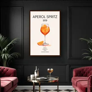 Aperol Spritz Cocktail Bar Poster Print