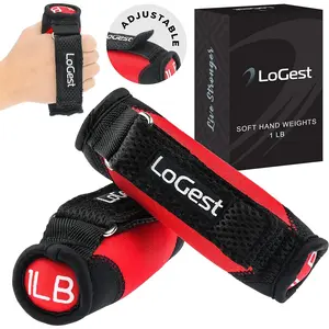 Soft Hand Weights Adjustable Straps - Comes in 1LB 2LB 3LB 4LB - Comfortable & Secure Weighted Neoprene Dumbbells for Walking Running Cardio Workout Physical Therapy