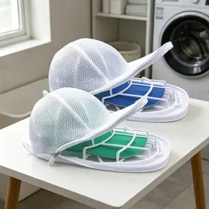 Hat Washer Cage with Bags for Washing Machine - Baseball Cap Cleaner Rack, Ball Cap Washing, Dishwasher Safe, Perfect for Cleaning and Protecting Hats in Dishwasher Hat Cleaner Home Essential