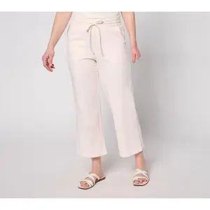 Belle Beach by Kim Gravel Regular Seaside Sweats Crop Pants