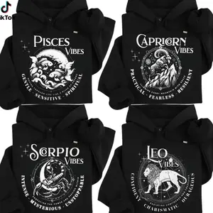Full 12 Zodiac Hoodie, Minimalist Astrology Sign Pullover Hoodie, Trending Christmas Unisex Graphic Hoodie, Casual Outfit, Comfortable Menswear & Womenswear Top, Perfect Xmas Gift For Men And Women, Dec1