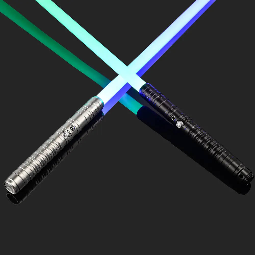 Light up Saber RGB 16 Colors Metal Hilt Light Sabers for Adults Kids Rechargeable 2 in 1 FX Dueling Lightsabers with Silent and Flash Modes for Children's Day Birthday Gifts
