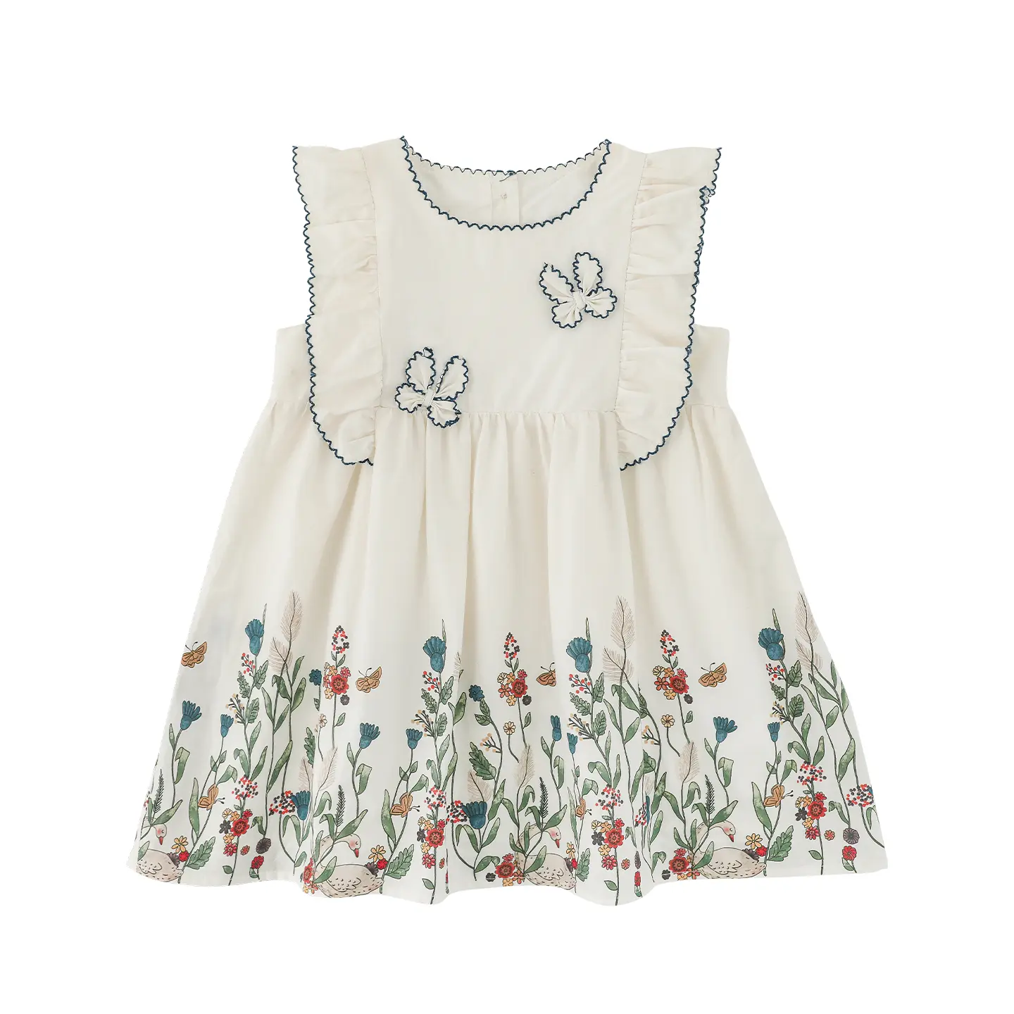 YOEHYAUL  Baby Girl's Dress,Summer Children Lace Top Dress Strapless Top Shorts Set Child Butterfly Embroidered Lace Printed Clothing,Fashion Outfits for Daily Outdoor Wear,Girls Fancy Dress