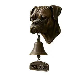 New Witch Bell Witch Doorbell Animal Dog Welcome WELCOME Doorbell Ornament Retro Gold