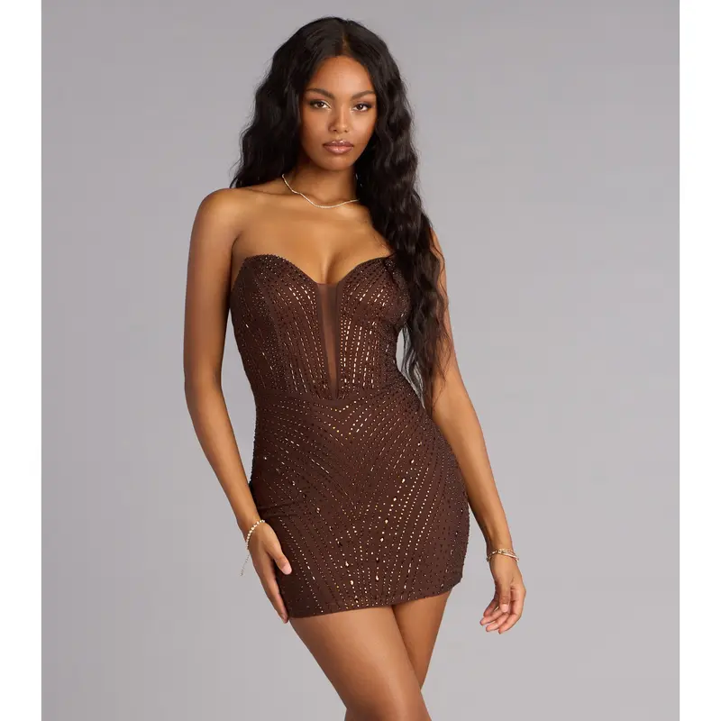 windsor mesh rhinestone dress - TikTok Shop windsor mesh rhinestone dress - TikTok Shop