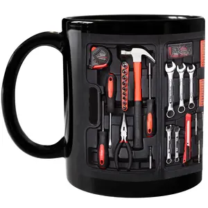 CupiCo Mechanic Tool Box Ceramic Mug, Mechanic Tools Coffee Mug, Toolkit Tea Cup, Gift Mug For Dad Mugs, Gift For Him Drinkware