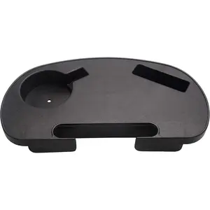 Oval Zero Gravity Lounge Chair with Cup Holder and Tray, Side Recliner, Mobile Phone Slot, Snack Tray - Black