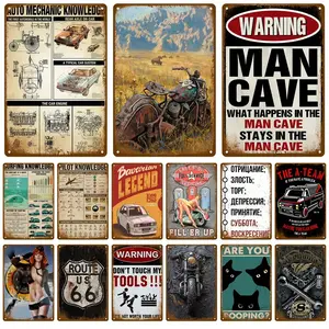 8x12inch Vintage Room Decoration Home Decor Items Tin Signs Aesthetic Men Bedroom Metal Signs Retro Metal Plate Posters Wall Art Mural