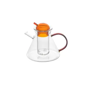 Faz Teapot Home Tea Maker Coffee Maker with Orange Infuser for Perfect Brews Compact Design Versatile Usage Ideal for Tea and Coffee Lovers