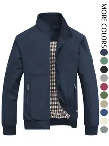 Men's Jacket, Jacket, Casual Coat, New Spring and Autumn Trendy Jacket Top, Sports Men's Clothing, Men's Apparel, Men's Stand Collar Casual Jacket