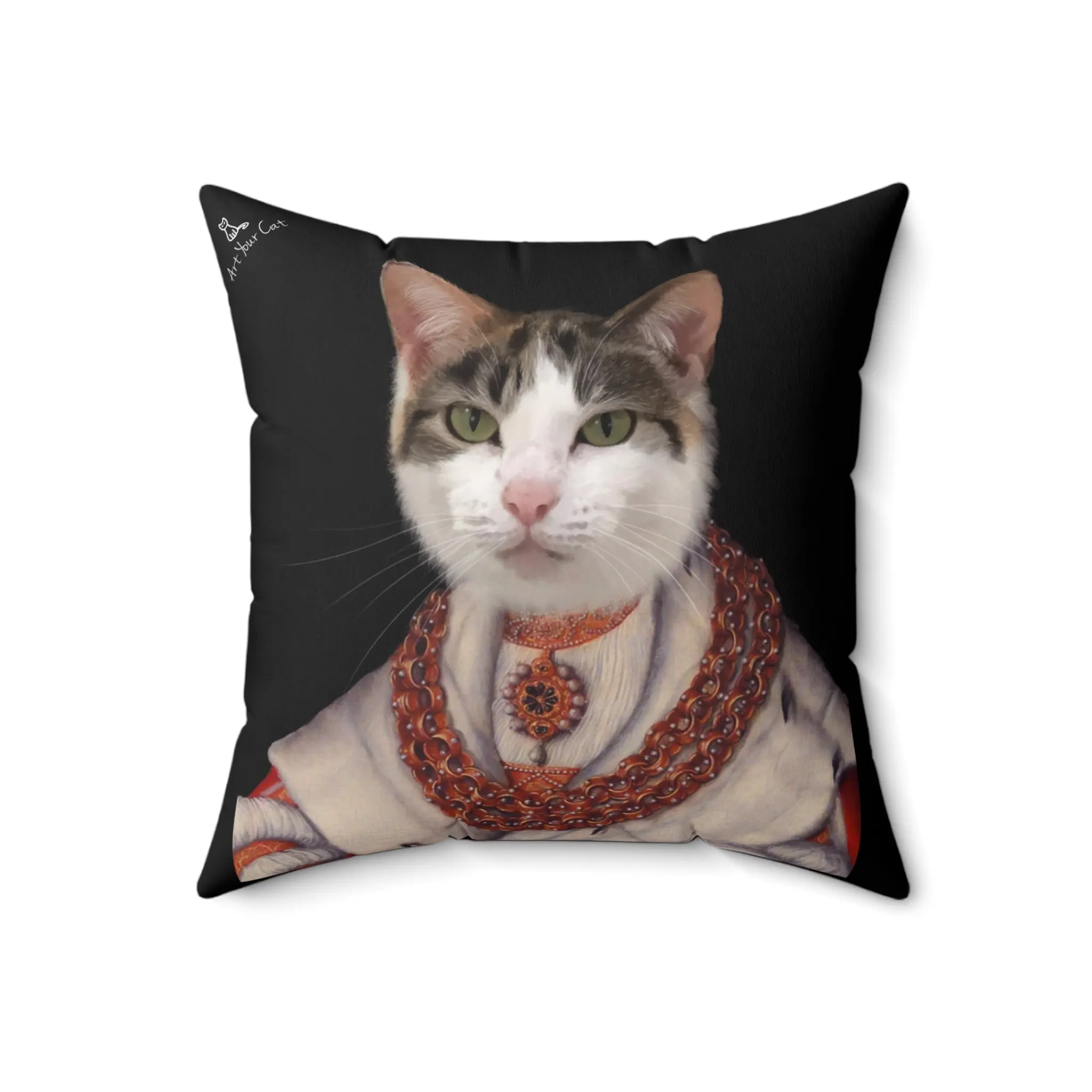 Custom Cat Throw Pillow - The Heiress