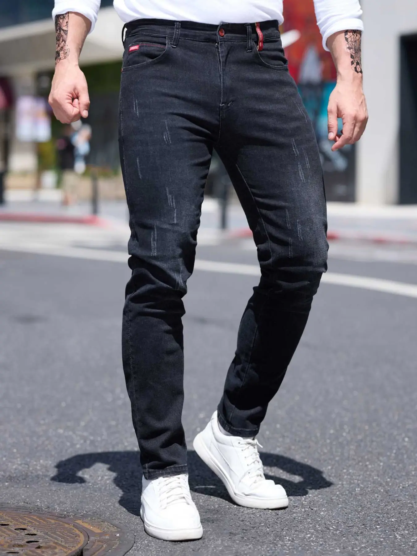 Men's Denim Jeans 2026 Spring Summer Washed Micro-Elastic Casual
