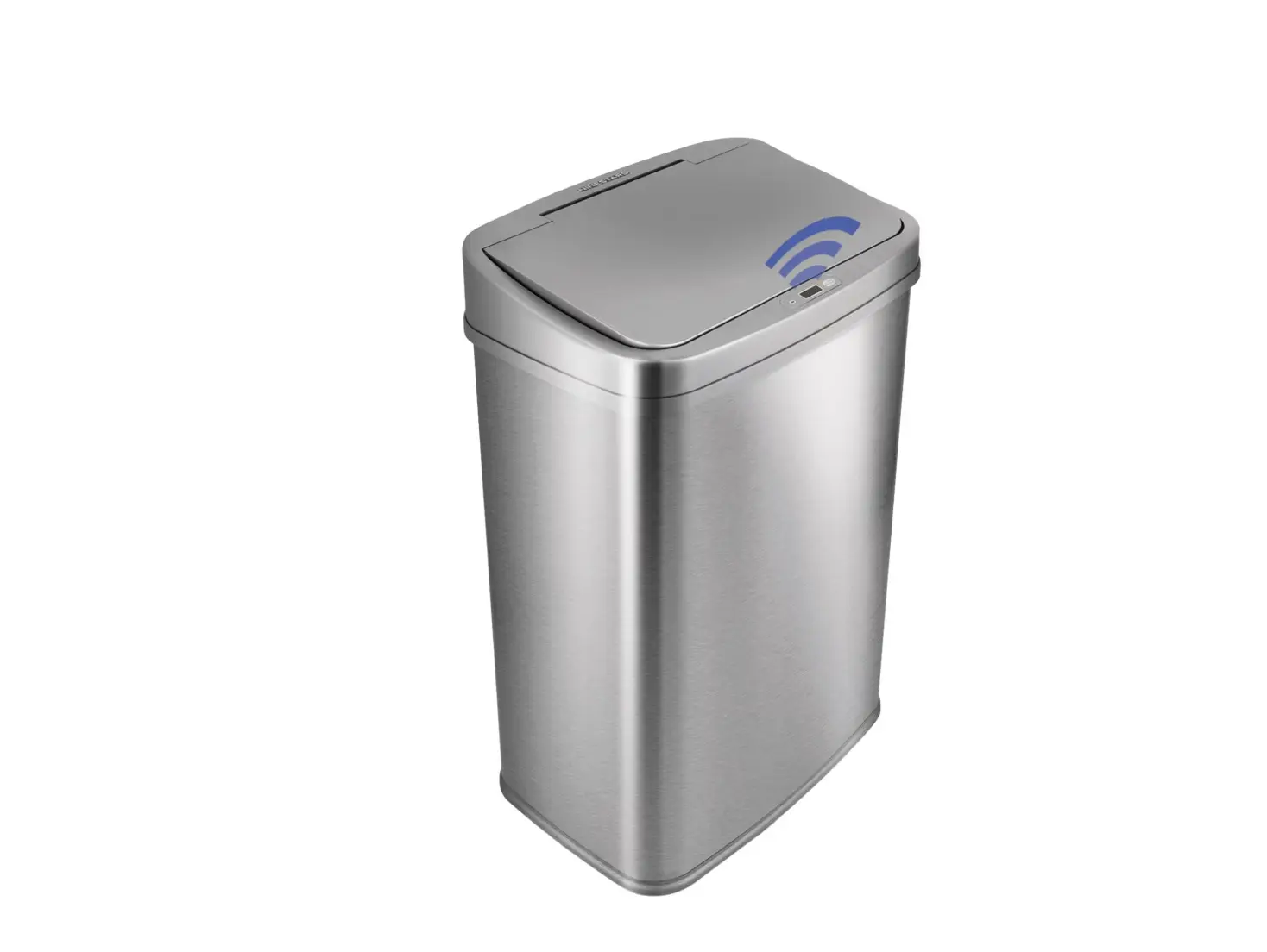 Automatic Kitchen Trash Can, 13.2 Gallon Stainless Steel, Motion Sensor, Soft Close Lid Garbage Bin, Silver