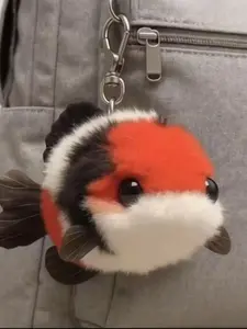 Lucky Koi Fish Keychain Gift for Best Friend, Cute Plush Couple Charm, Backpack Decoration, All Seasons Accessory, Cute Soft Keychains, Trendy Cute Keychain