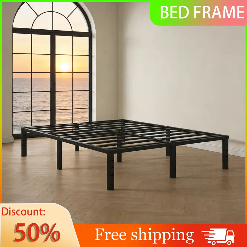 Edenza1 Twin Bed Frames, 14 16 18 Inch Heavy Duty Metal Platform Bed Frame Twin Size Support Up to 3500 lbs, No Box Spring Needed/No Shaking/Steel Slat Support/Noise Free/Easy Assembly Heavy Duty Queen Size Metal Bed Frame affordable  bed  frame