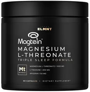 TERRA ELMNT Magnesium L-Threonate Sleep Support | Supports calm & restful sleep | Magtein magnesium with theanine & apigenin capsules