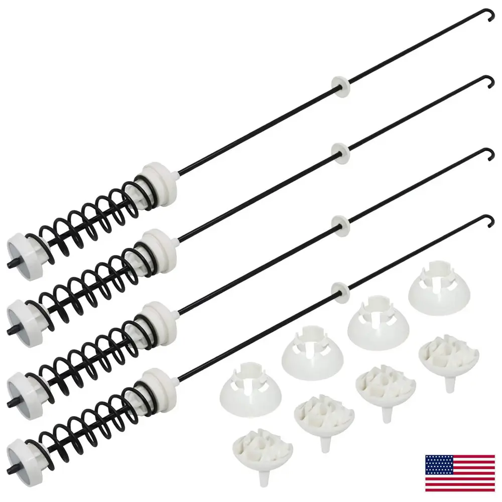 4-Pack W10780048 Washer Suspension Rods, 23.6 Inch Sturdy Metal Shock Absorbers, OEM Equivalent for Whirlpool Kenmore, Replaces PS11723157 LP22874, Shock Absorber, Oem Equivalent Performance