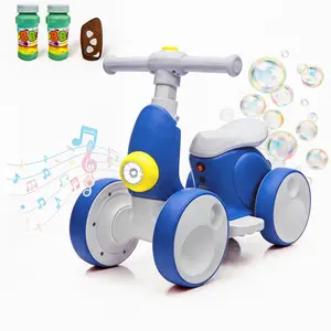 【Bubble Blike for Toddler 】IHUESHO 4-in-1 Electric Bubble Car / Bubble Bike, 6V Ride-On with Remote, Pedal Mode & Bubble Blower, Safe Design for Kids Age 1-3