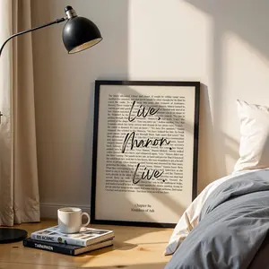 "Live Manon Live" Throne of Glass Unframed Poster - Minimalist Aelin and Manon Blackbeak Quote Print - Kingdom of Ash SJM Wall Art - Bookish Appreciation