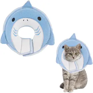 Cat Cone Collar - Soft, Adjustable Recovery Collar for Cats and Kittens - Comfortable, Breathable, Lightweight Neck Cone to Stop Licking After Surgery