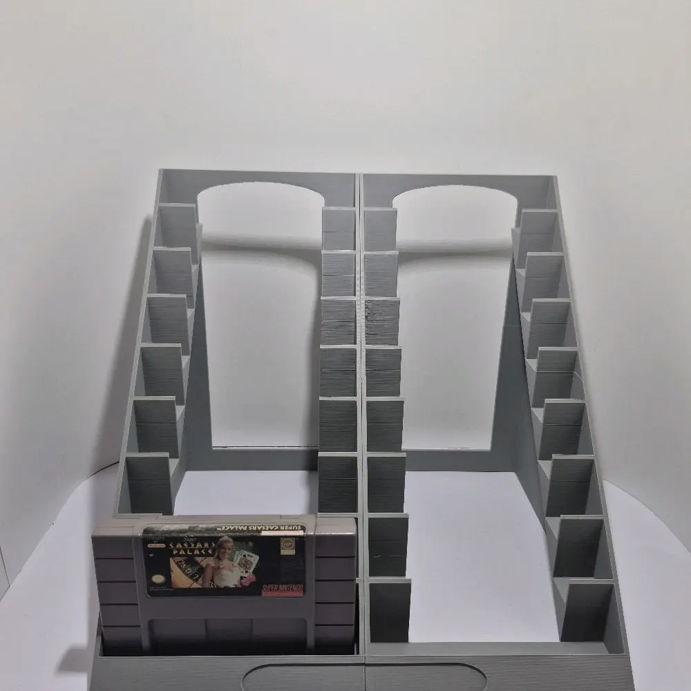 Snes game cartridge holder holds 18