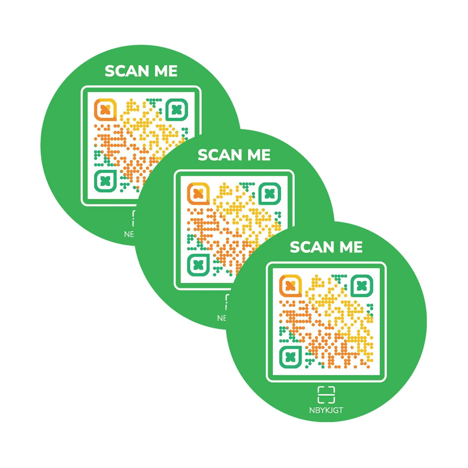 Round Sticker green-3