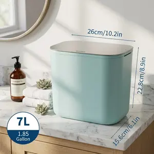 Garvee Stainless Steel Lid Kitchen Compost Bin Odorless Small Hanging Trash Can For Cabinet Under Sink Wall Mounted Waste Bin For RV Office