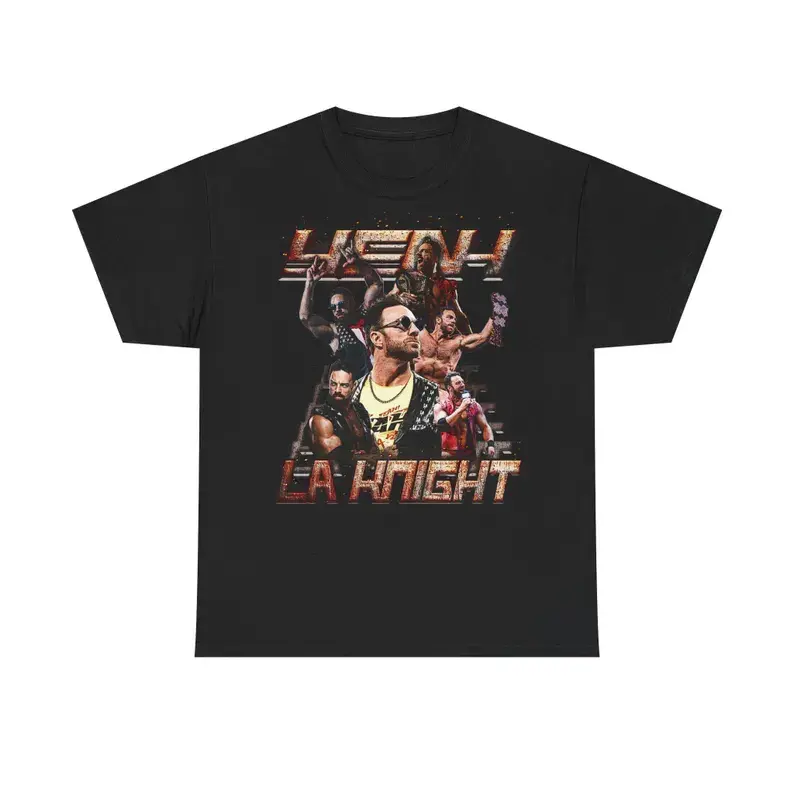 LA Knight YEAH Unisex Heavy Cotton Tee, WWE Fan-Made Apparel, Unofficial Merchandise, Wrestling Gift, Comfortable Shirt, Gift for Fans