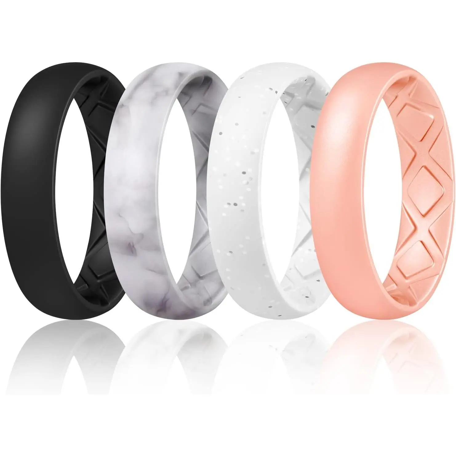 SETB-Black, Marble, White Silver Glitter, Rose Gol