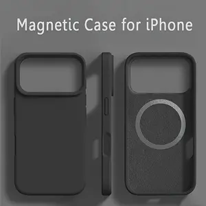 Magnetic Phone Cover Compatible with for iPhone17/for iPhone Air/for iPhone17 Pro/for iPhone 17 Promax, 16, 15, 14, 13, 12, 11 Enables Wireless Charging, Sleek Solid Color Protective Case for All Genders, Phone Case, Case, Casing