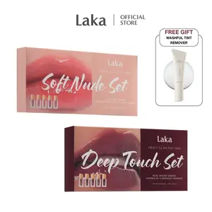 [Laka] Mini Fruity Glam Tint Set (2 options) - Glossy Lip Tint with a Lightweight, Non-Sticky Feel that Leaves a Transfer-Proof Stain