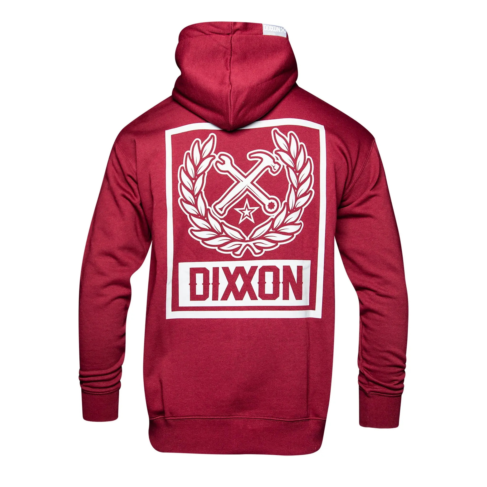 Gray Box Crest Zip Up - Maroon