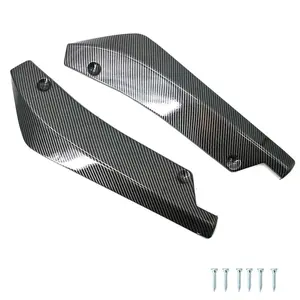 Adjustable Carbon Fiber Car Front Rear Bumper Textured Strip Lip Spoiler Diffuser Splitter Scratch Protector Winglets Side Skirt Extension Universal Kit for SUVs / Sedan