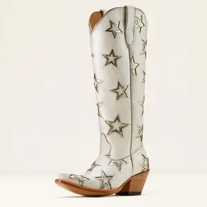 Ariat Ladies Casanova Star X Toe Western Boot - Ivory Pearl - 10074350