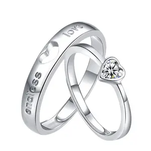 Matching Rings for Couples Endless Love for Him and Her Adjustable  Valentines Day Gifts