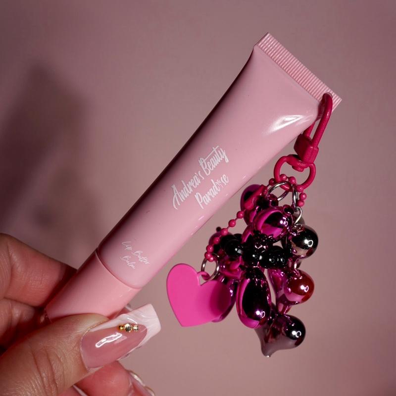 Lip Butter Balm with random ballon charm Hydrating High Shine Serum for Deeply Hydrating and Repairing Dry Skin with Keychain