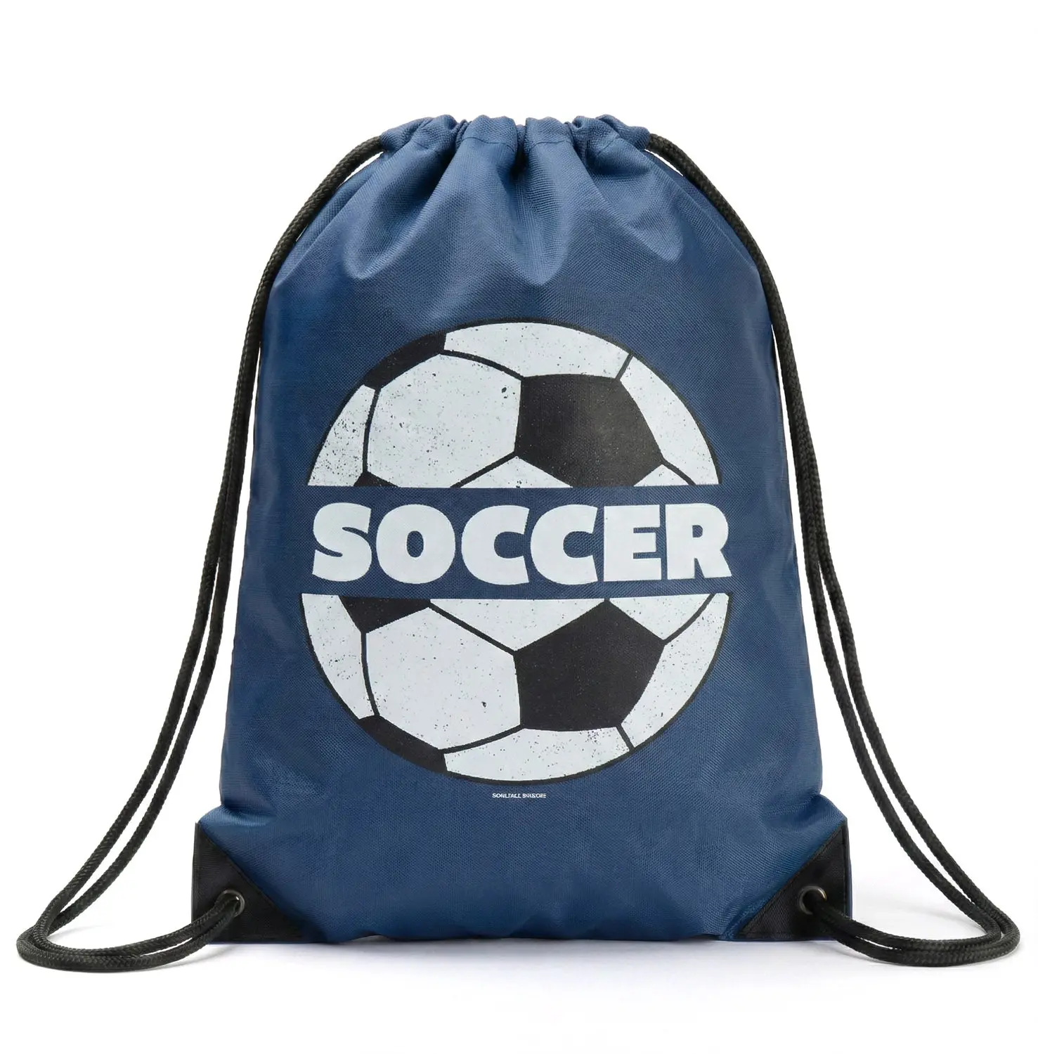 Unisex Soccer Drawstring Backpack in Durable Polyester, Lightweight with Reinforced Vinyl Corners for Matches & Travel Days