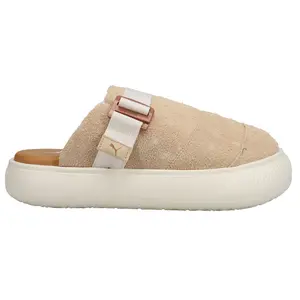 PUMA Womens Suede Mayu Slip On Mules Flats Casual - Beige