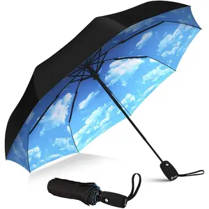 Repel Windproof Travel Umbrella - Compact & Withstands Winds up to 100MPH , Strongest Premium Auto Folding Umbrella for Rain and Sun - Durable, Light & Portable for Women & Men , Fits Backpack & Cars