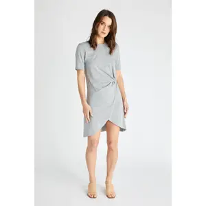 Etica Short Sleeves Short Dress Veronica Heather Grey