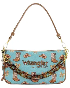 Wrangler Women's Women'S Western Print Embellished Shoulder Bag - Wg524-8633 Tq