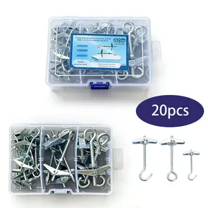 Heavy Duty Toggle Bolts & Wing Nut Hollow Wall Anchors Assorted Kit with Screws Quick Install for Drywall Ceiling Light Fixture Mirror Shelf Hanging