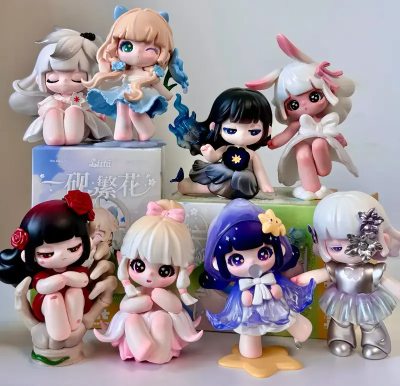 Liita-Blooming Flowers Series Blind Box - Handmade Cute Collectible Doll and Figurine Set, Mystery Packs, Toy Unboxing Art Toy for Collectors Enthusiasts