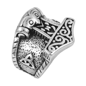 FANSSTEEL Tribal Thors Hammer Ring FSR13W88