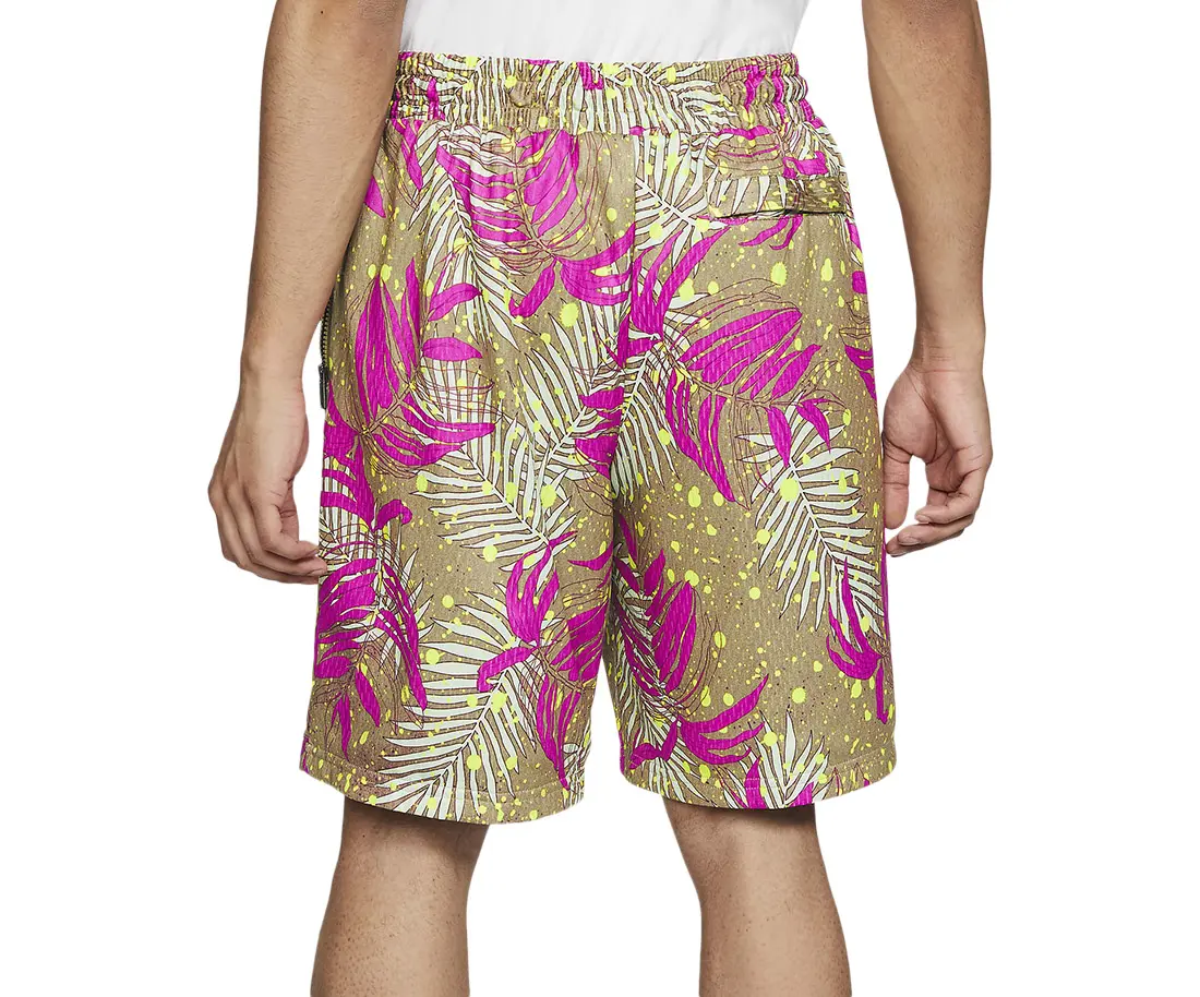 Jordan Men's Tropical Print Knit Active Shorts with Drawstring Waistband for Casual Summer Wear, Gym & Workouts, Above Knee Men's Shorts