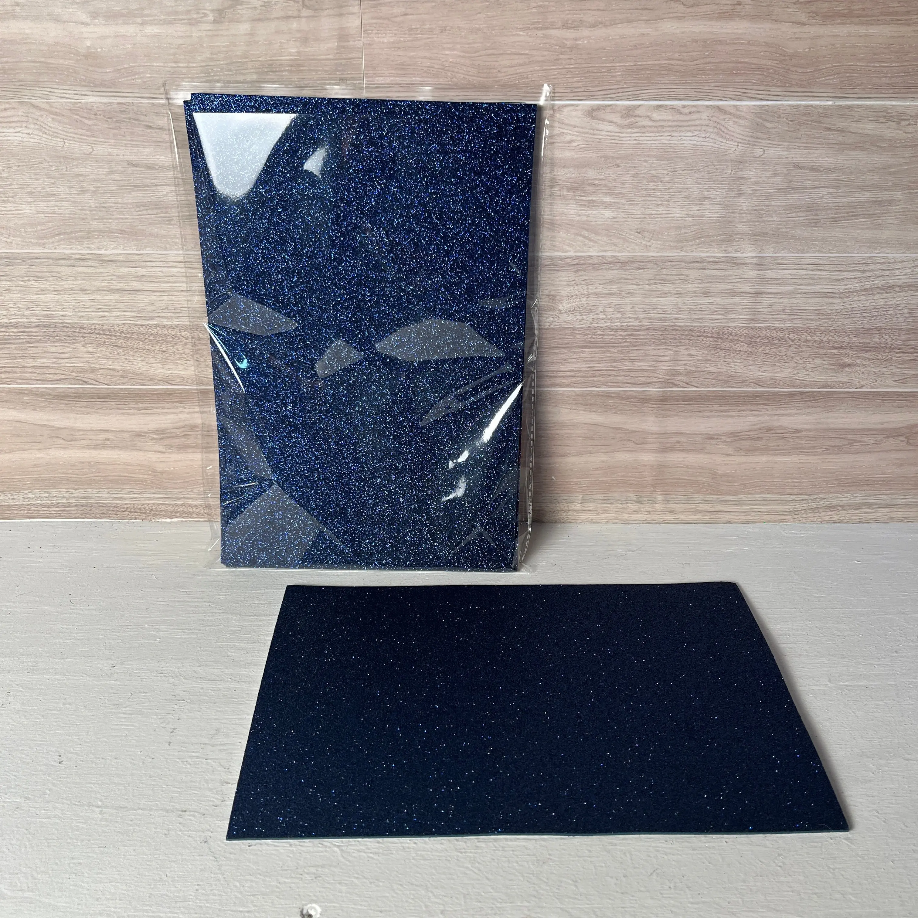 8X12 Navy Blue Glitter Self-Adhesive Foam Sheets (5pack)