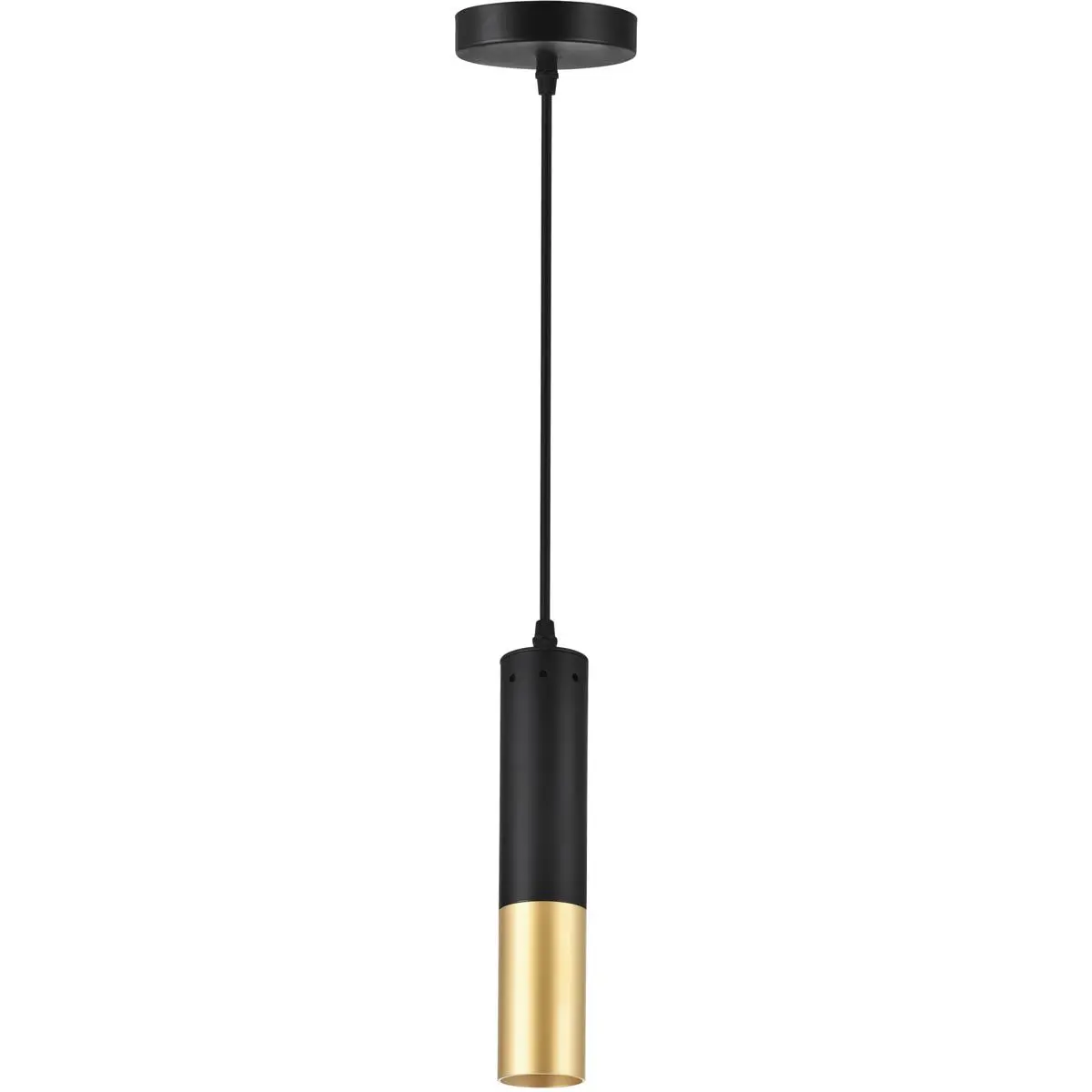 CWI Lighting Anem 1 Light 2 inch Matte Black and Satin Gold Down Mini Pendant Ceiling Light 1015P2-1-129