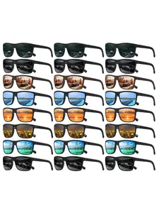24pcs The latest trendy vintage checkered sunglasses, Trendy Casual Sunglasses for both men and women, come in various colors. UV400 lenses for UV protection, Gingham border paired with spring-loaded temple tips for comfortable wear.
